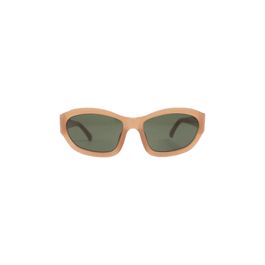 Dries Van Noten x Linda Farrow Rectangle Sunglasses — Brown – Camel Green DVN215C2SUN