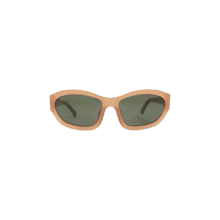 Dries Van Noten x Linda Farrow Rectangle Sunglasses — Brown – Camel Green DVN215C2SUN