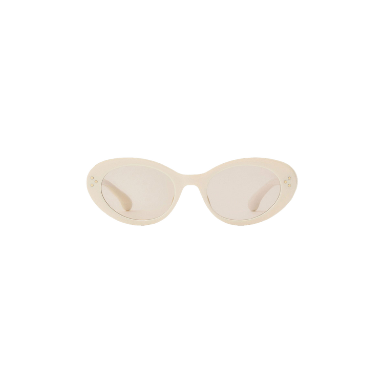 Sporty & Rich Frame N.05 Sunglasses — Cream – Gold