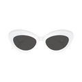 Khaite Oval Cateye Sunglasses — White
