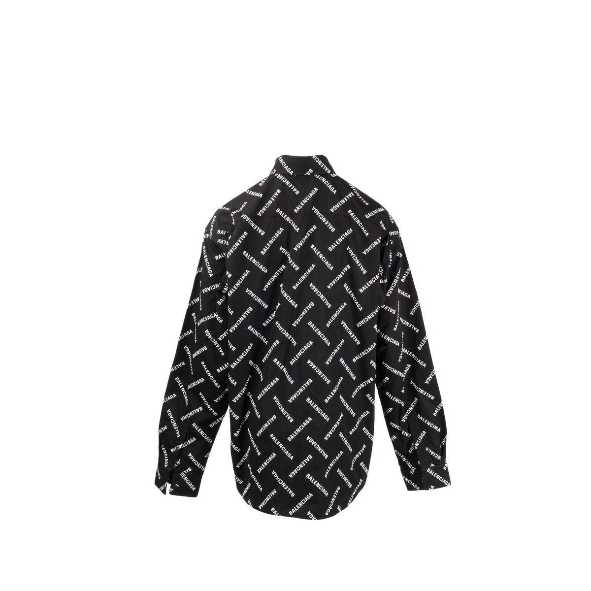 balenciaga-size-37-diagonal-print-allover-shirt-black