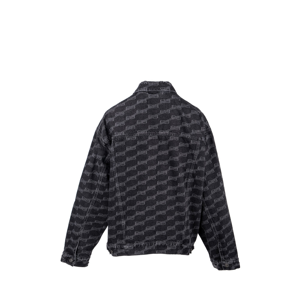 balenciaga-size-xs-oversized-logo-print-denim-jacket-black