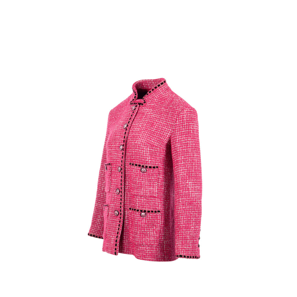 chanel-size-34-tweed-jacket-pink-white-black