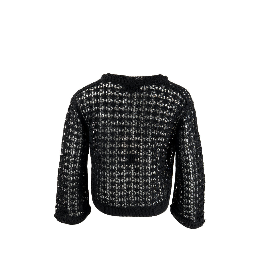 chanel-size-38-crochet-knit-cardigan-cotton-polyamide-black
