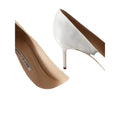 MANOLO BLAHNIK MARTEUIL LACE PUMPS NUDE & WHITE