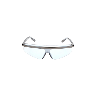 Kenzo Metallic Rim Visor Sunglasses — Blue