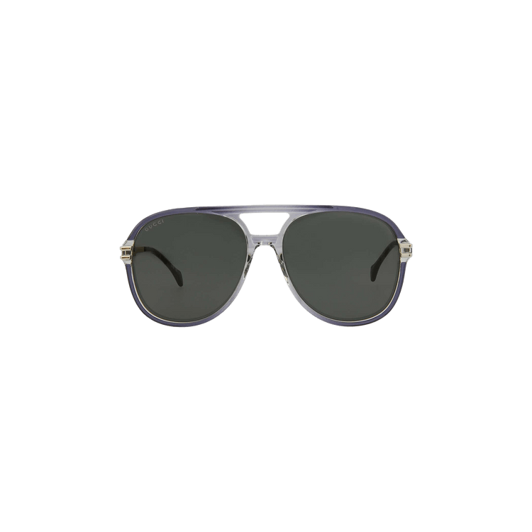 Gucci Aviator Sunglasses — Grey – Silver GG1104S 001