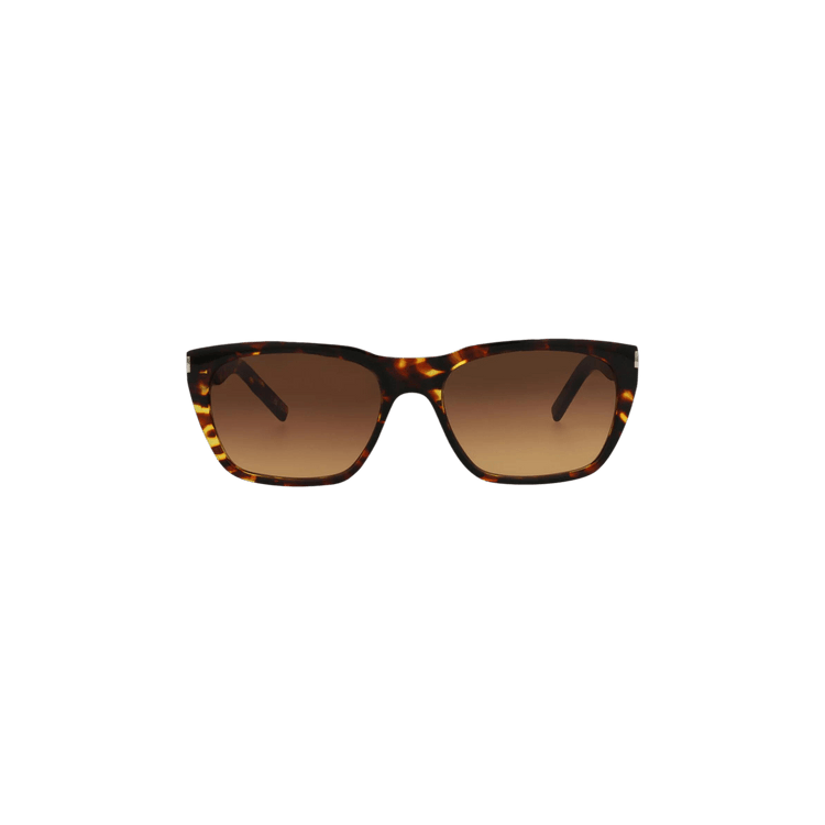Saint Laurent Square Sunglasses — Brown – Havana 598 003