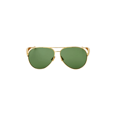 Bottega Veneta Sardine Aviator Sunglasses — Green