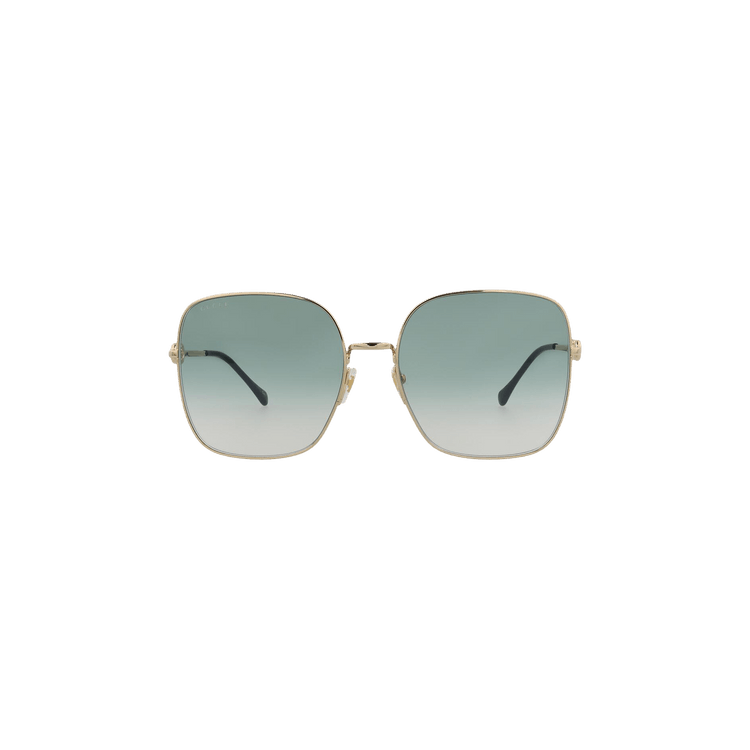 Gucci Square Sunglasses — Gold – Green GG0879S 003