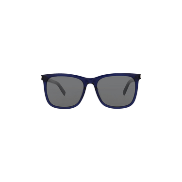 Saint Laurent Square Sunglasses — Blue – Silver 116K 003