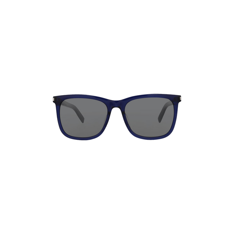 Saint Laurent Square Sunglasses — Blue – Silver 116K 003