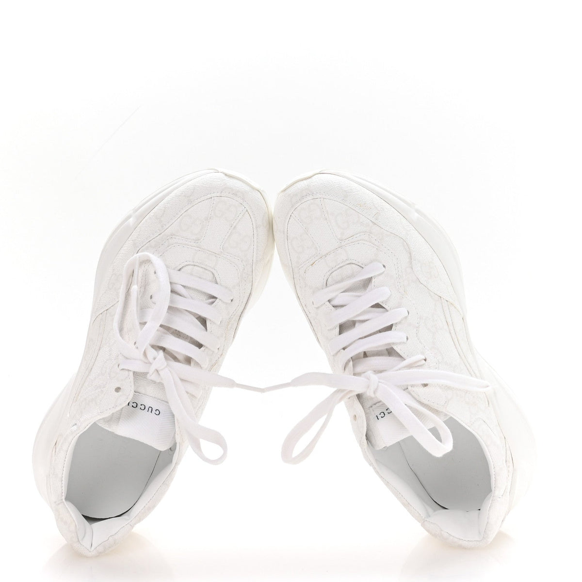 GUCCI GG SUPREME MONOGRAM RHYTON SNEAKERS WHITE