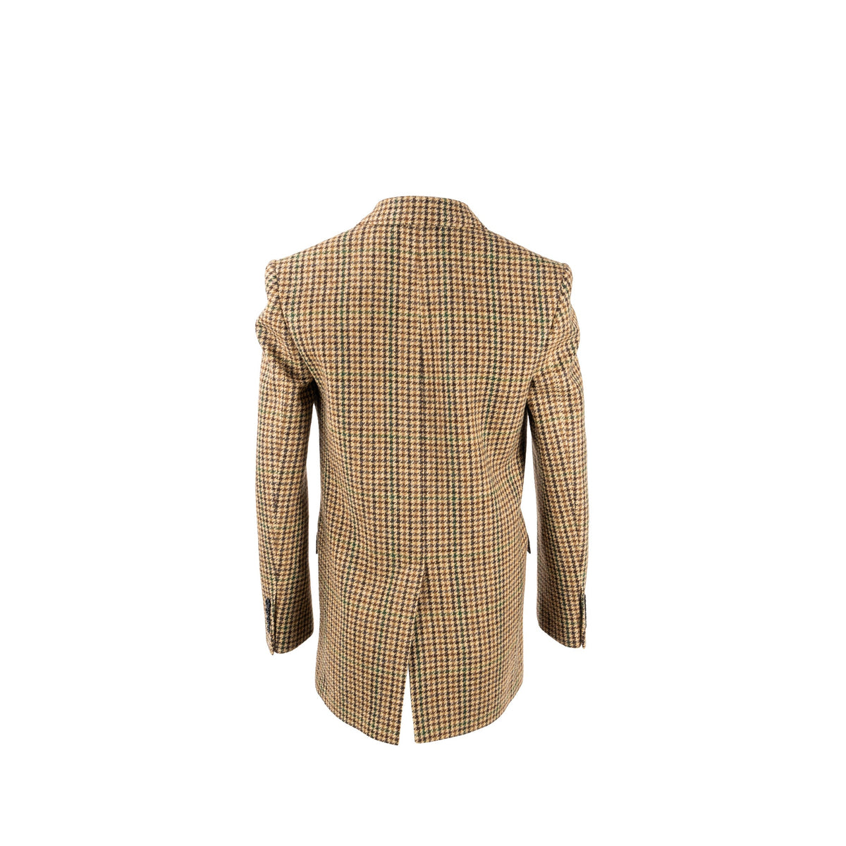 celine-size-34-houndstooth-blazer-wool-brown-green