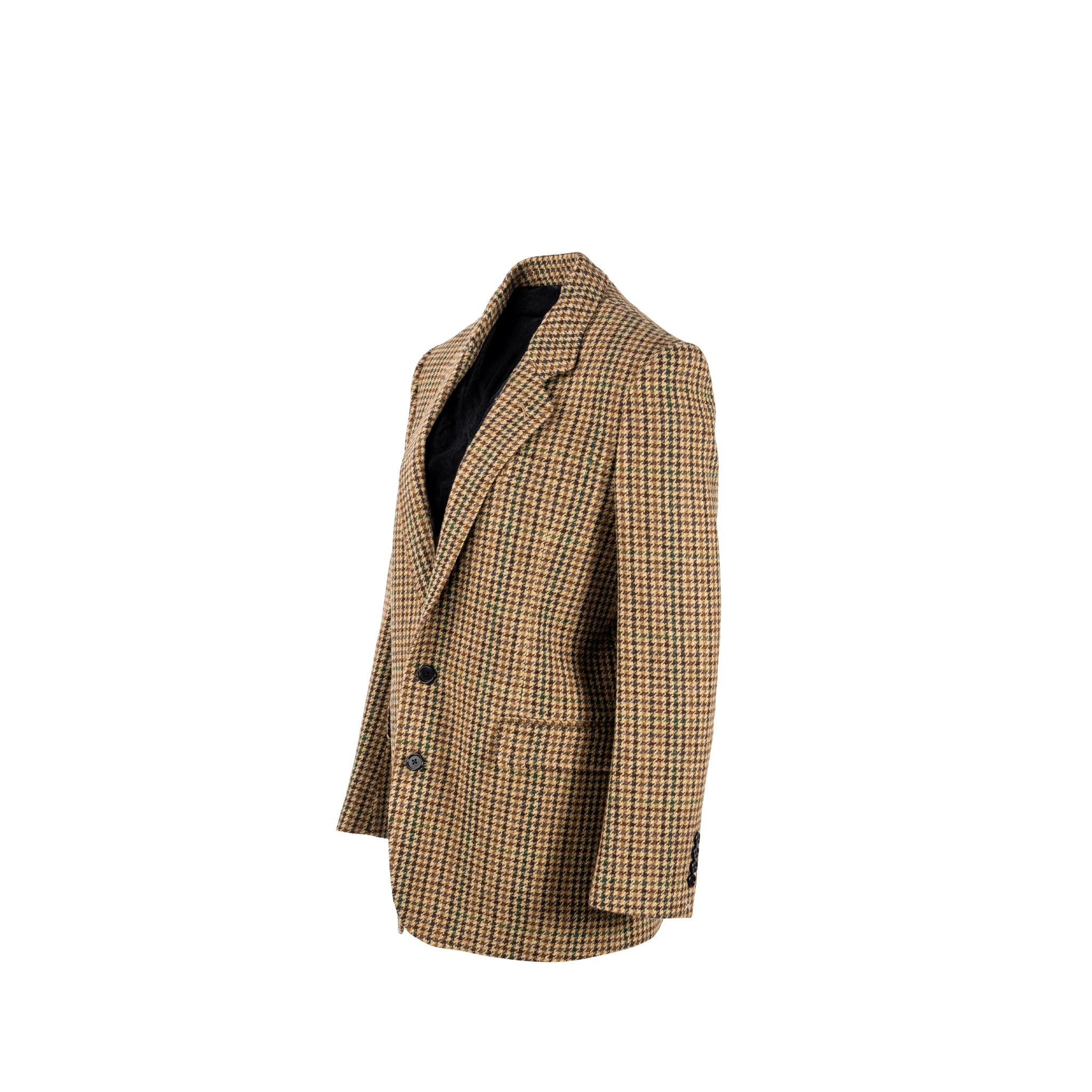celine-size-34-houndstooth-blazer-wool-brown-green