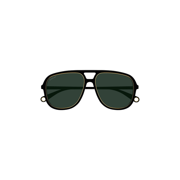 Gucci Round Sunglasses — Black – Green GG1077S 002