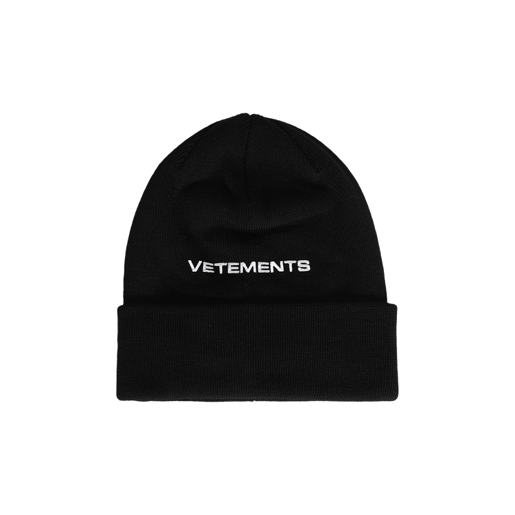 Vetements Logo Beanie 'Black' – UA65HA110B