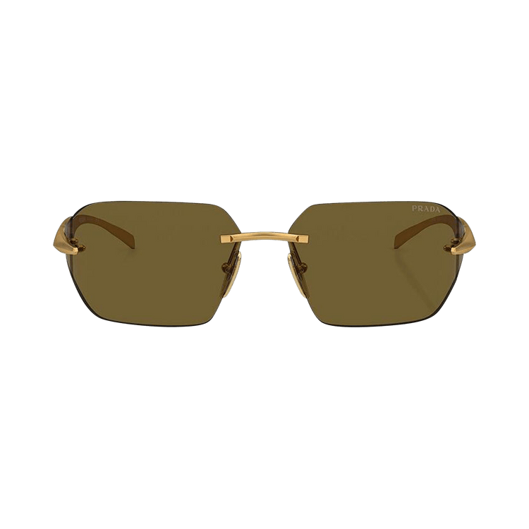 Prada Rimless Sunglasses — Brown