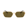 Prada Irregular Frame Sunglasses — Gold