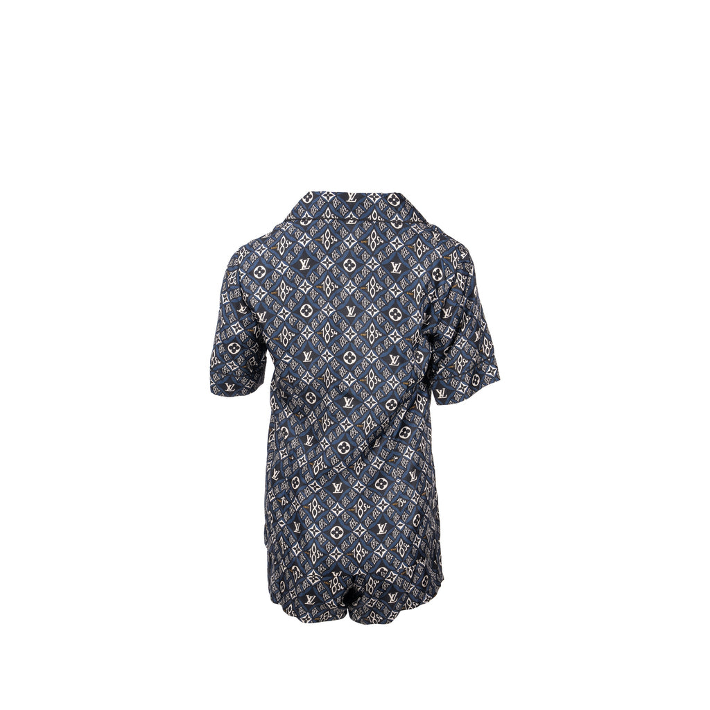 louis-vuitton-size-34-pyjama-shirt-and-shorts-silk-multicoloursell-in-a-set