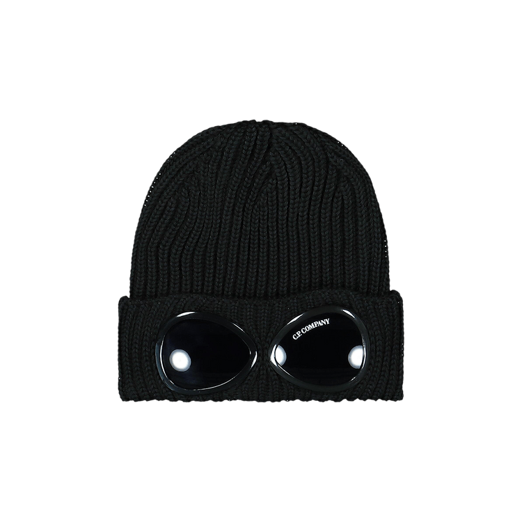 C.P. Company Extra Fine Merino Wool Goggle Beanie 'Black' – 17CMAC122A