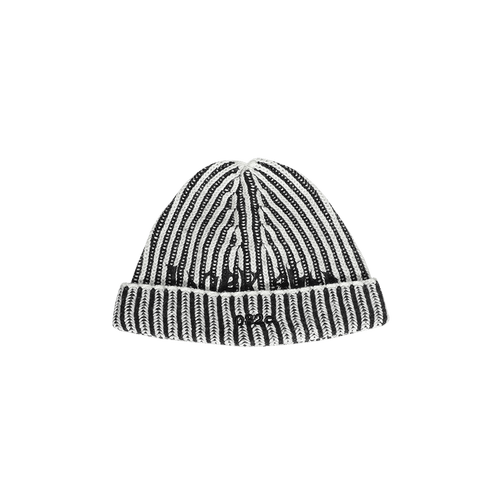 032C Crusader Rib Beanie 'Black/White' – 2