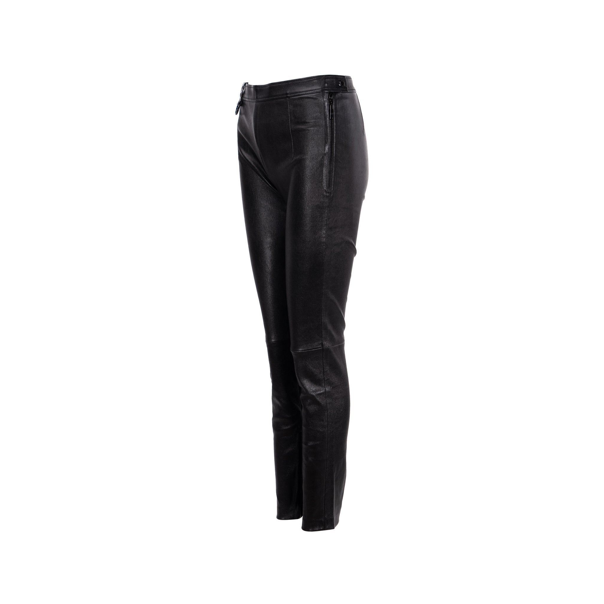 louis-vuitton-size-38-pants-lambskin-cotton-black