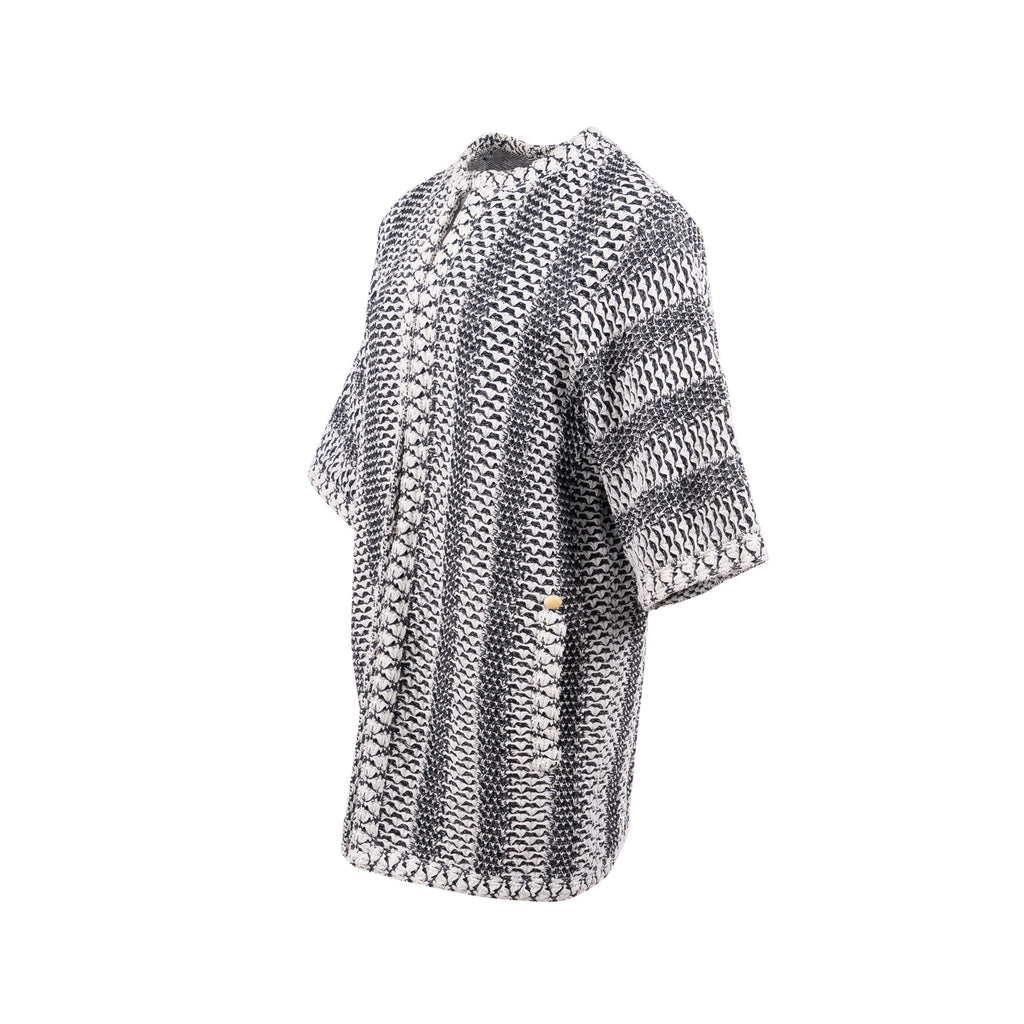 chanel-size-38-tweed-cardigan-coat-nylon-cotton-white-black