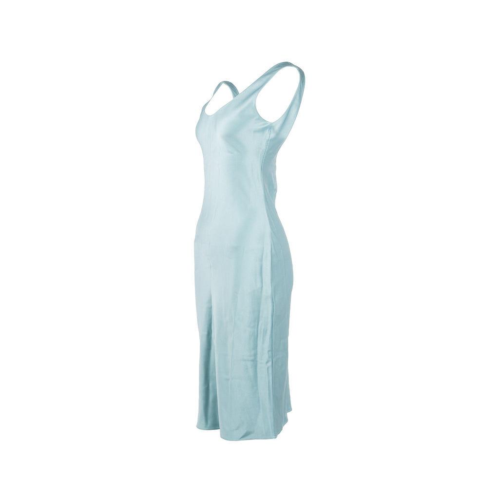 chanel-size-34-23p-satin-midi-dress-silk-turquoise-blue