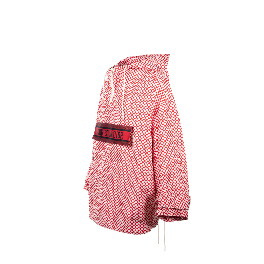 dior-size-m-christian-dior-signature-band-hooded-anorak-coat-polyester-red-white
