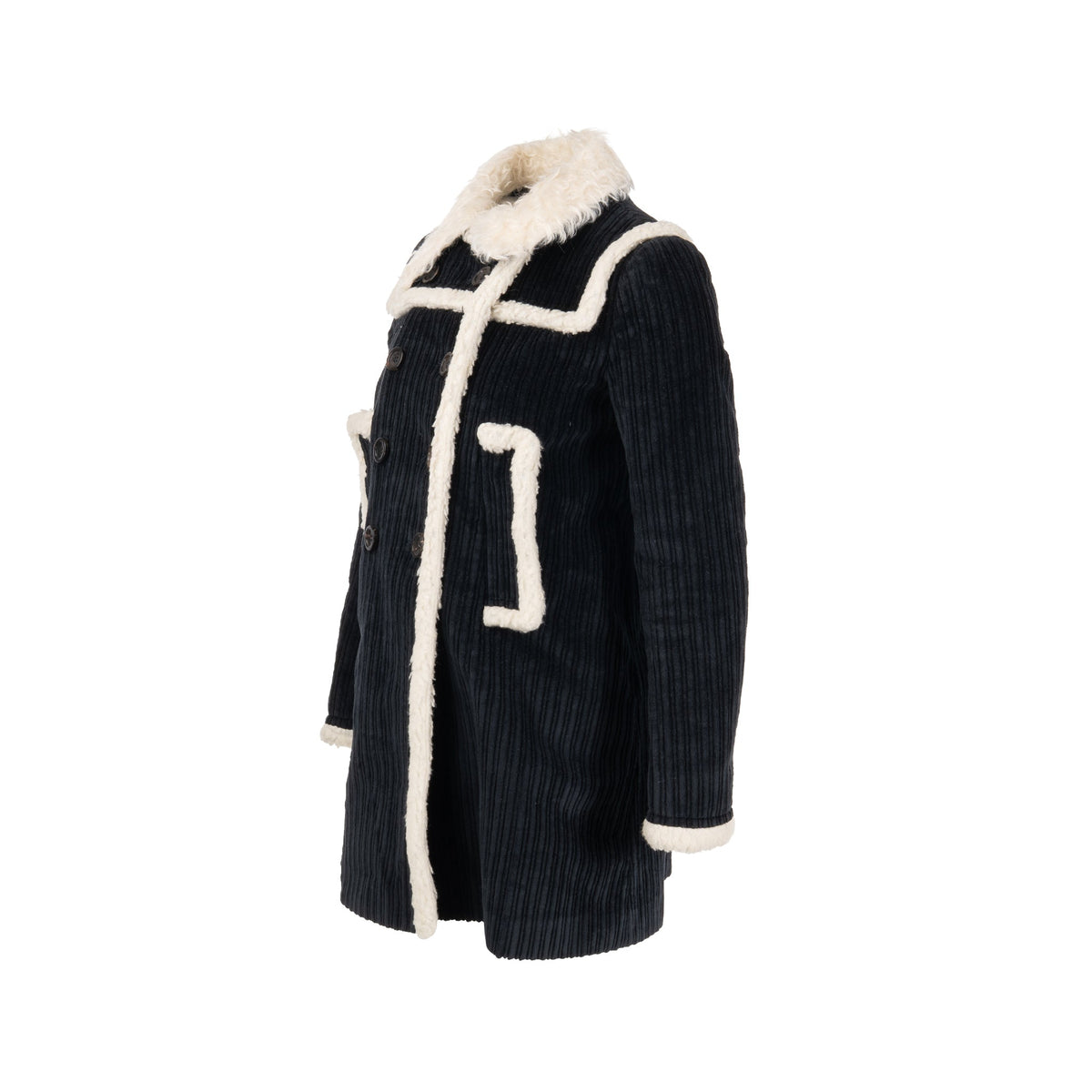 miu-miu-size-40-faux-shearling-trimmed-corduroy-coat-cotton-black-white