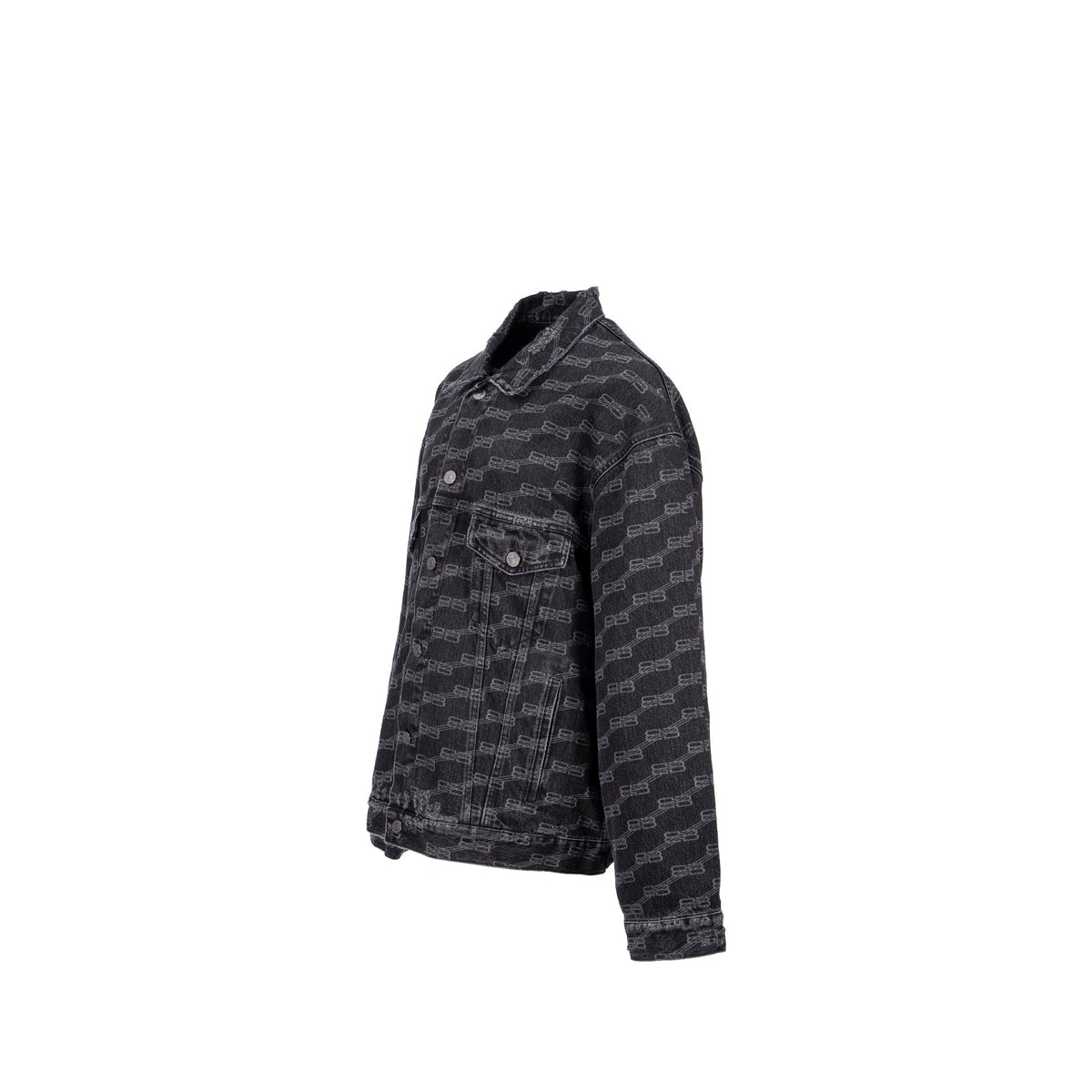 balenciaga-size-xs-oversized-logo-print-denim-jacket-black