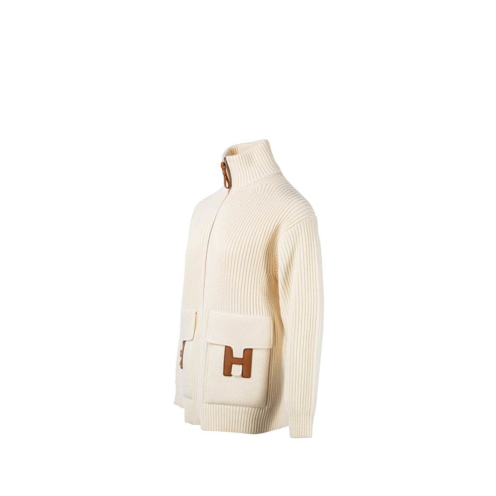 hermes-size-34-blouson-details-cuir-cardigan-virgin-wool-white