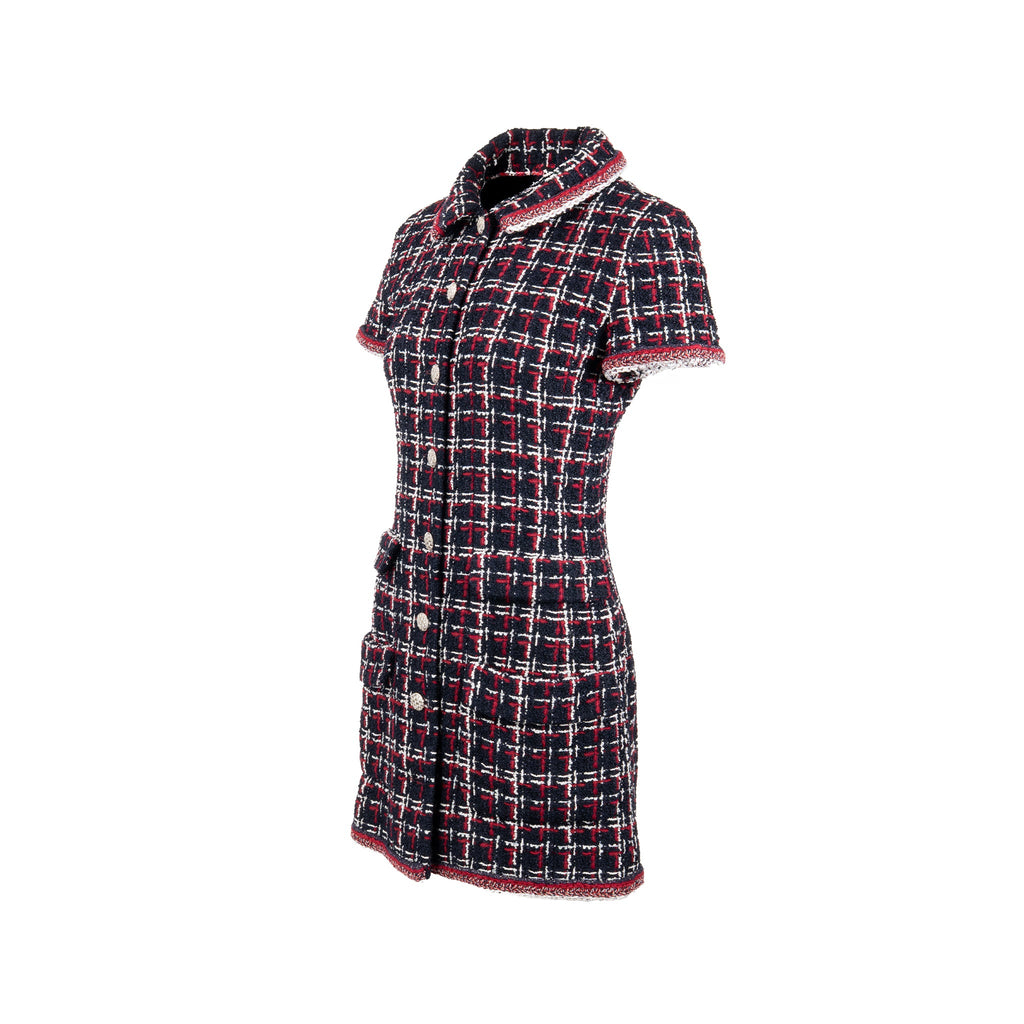 chanel-size-36-tweed-short-sleeve-mini-dress-viscose-navy-multicolour