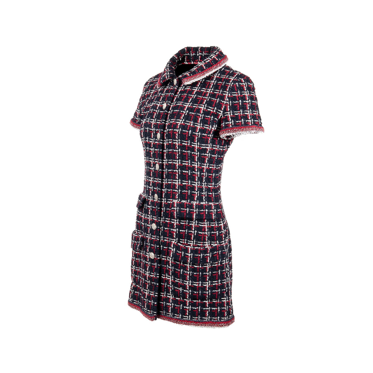 chanel-size-36-tweed-short-sleeve-mini-dress-viscose-navy-multicolour