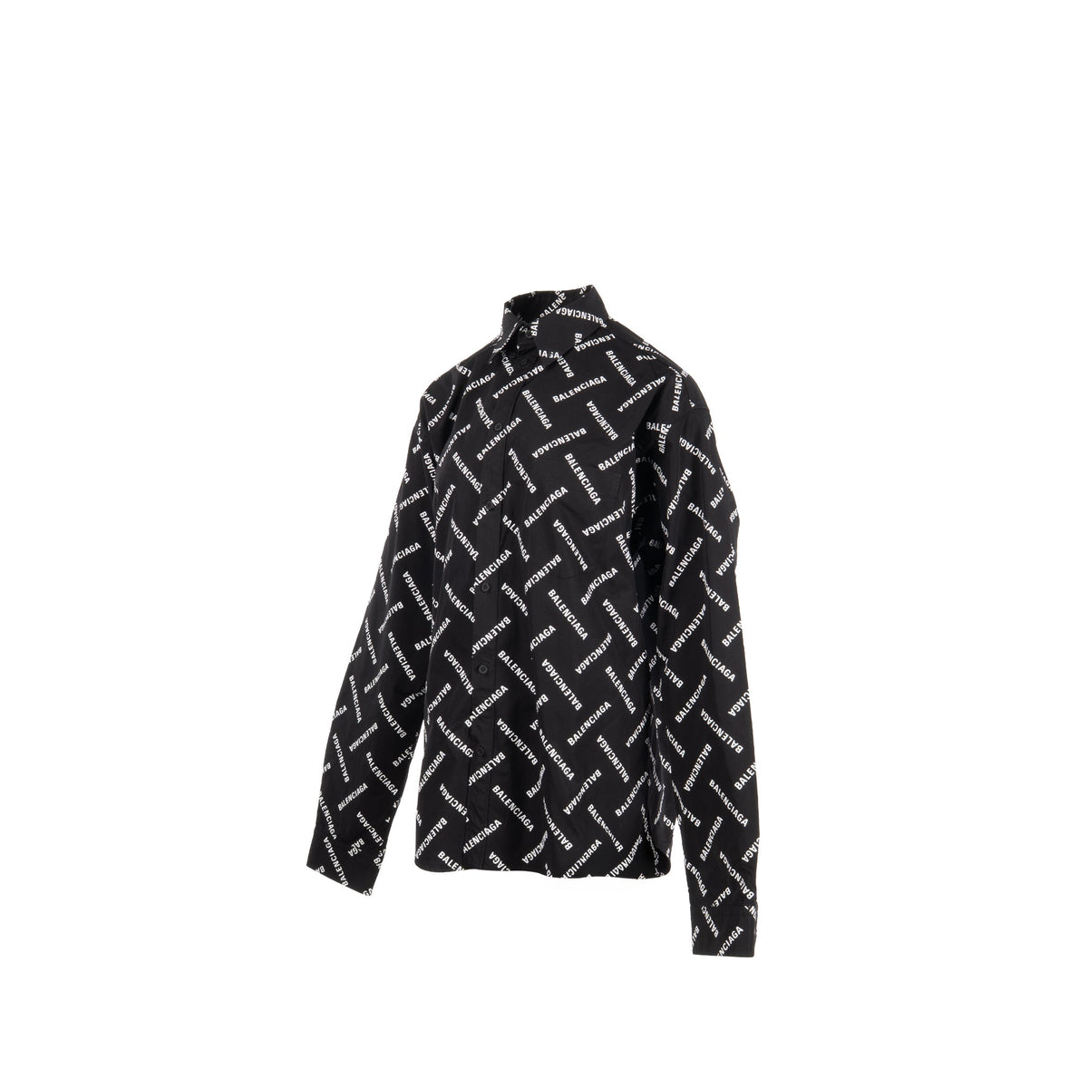 balenciaga-size-37-diagonal-print-allover-shirt-black