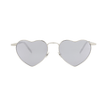 Saint Laurent Heart Sunglasses — Silver