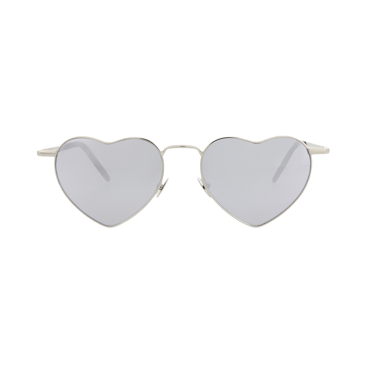 Saint Laurent Heart Sunglasses — Silver