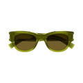 Saint Laurent Square Sunglasses — Green