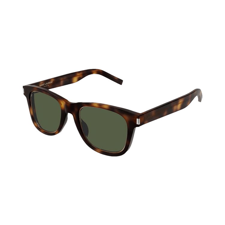 Saint Laurent Square Sunglasses — Brown – Havana Green 51 Rim 003