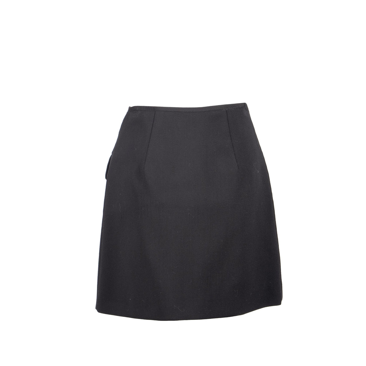 miu-miu-size-36-mini-skirt-with-pearl-button-virgin-wool-black