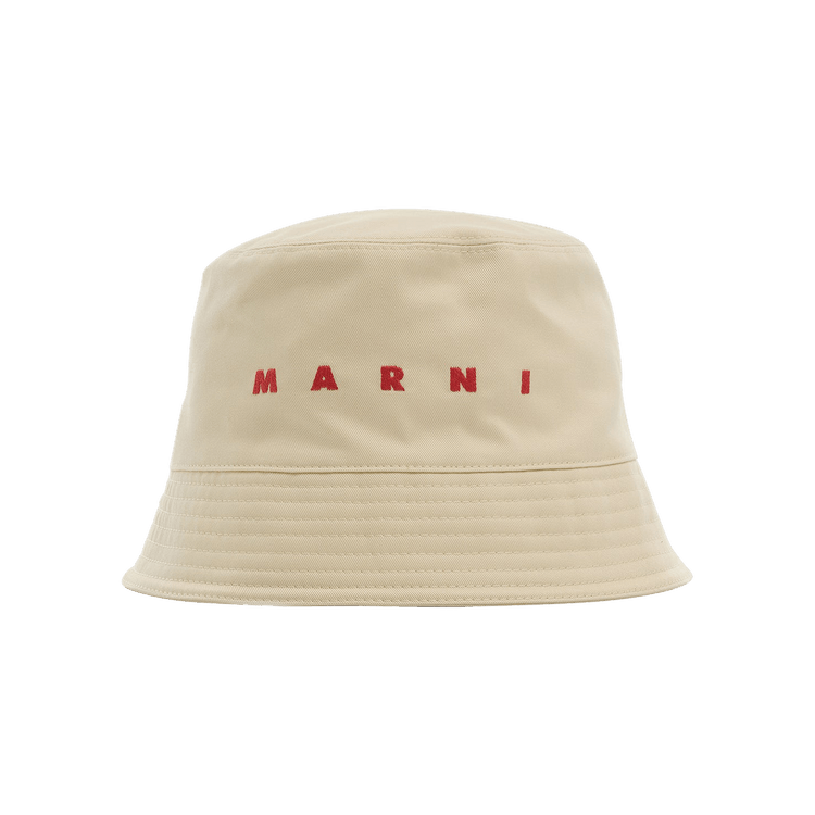 Marni Logo Bucket Hat II 'Ivory'