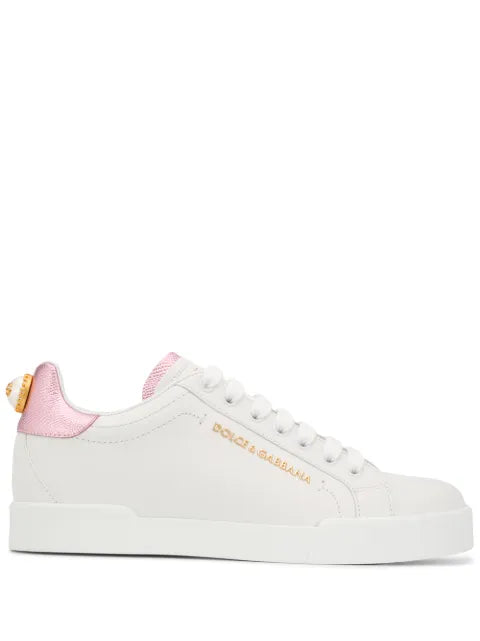 Dolce & Gabbana Portofino logo-tag leather sneakers