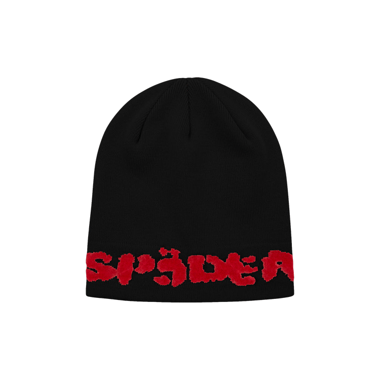 Sp5der Fuzzy Logo Mohair Beanie 'Black' – BN05FW24BLK