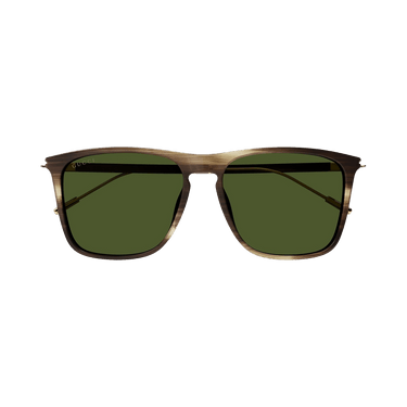 Gucci Square Sunglasses — Brown – Havana Gold Green GG1269S 003