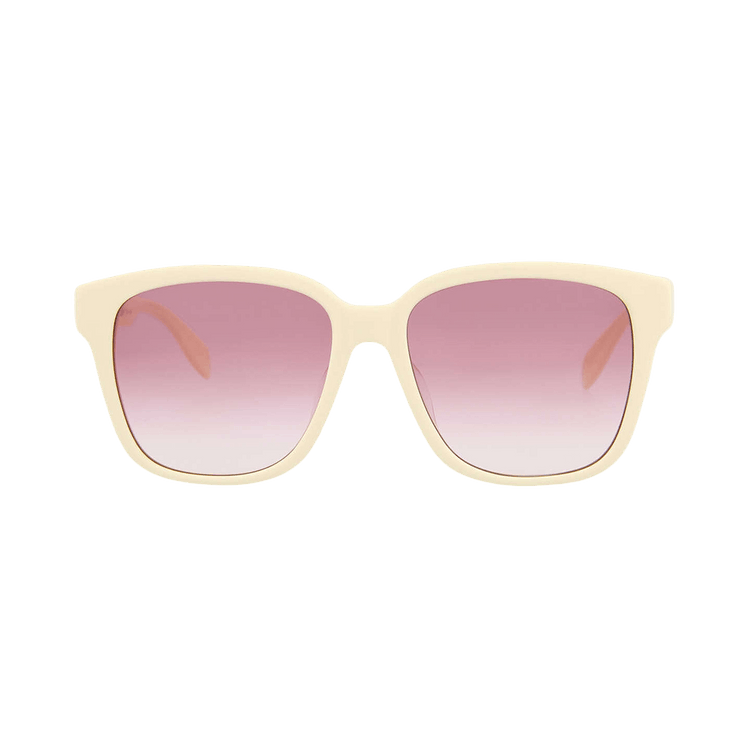 Alexander McQueen Square Sunglasses — White – Pink AM0331SK