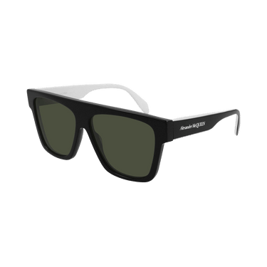 Alexander McQueen Square Sunglasses — Black – Green AM0302S 003