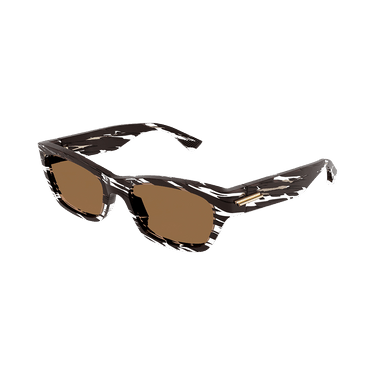 Bottega Veneta Square Sunglasses — Brown – BV1143S 003