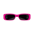 Balenciaga Rectangular Frame Sunglasses — Pink – Gold Grey 007