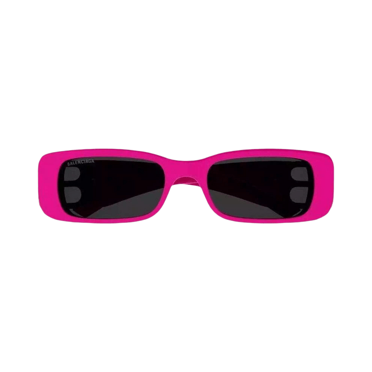 Balenciaga Rectangular Frame Sunglasses — Pink – Gold Grey 007